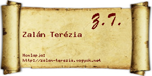 Zalán Terézia névjegykártya
