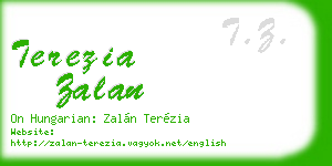 terezia zalan business card